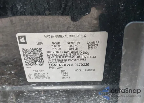 2020 Chevrolet Traverse Fwd Ls from USA, damaged, VIN 1GNERFKW1LJ170339